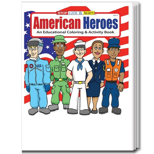 CS0555B American Heroes Activity And COLORING BOOK Blank No Imprint